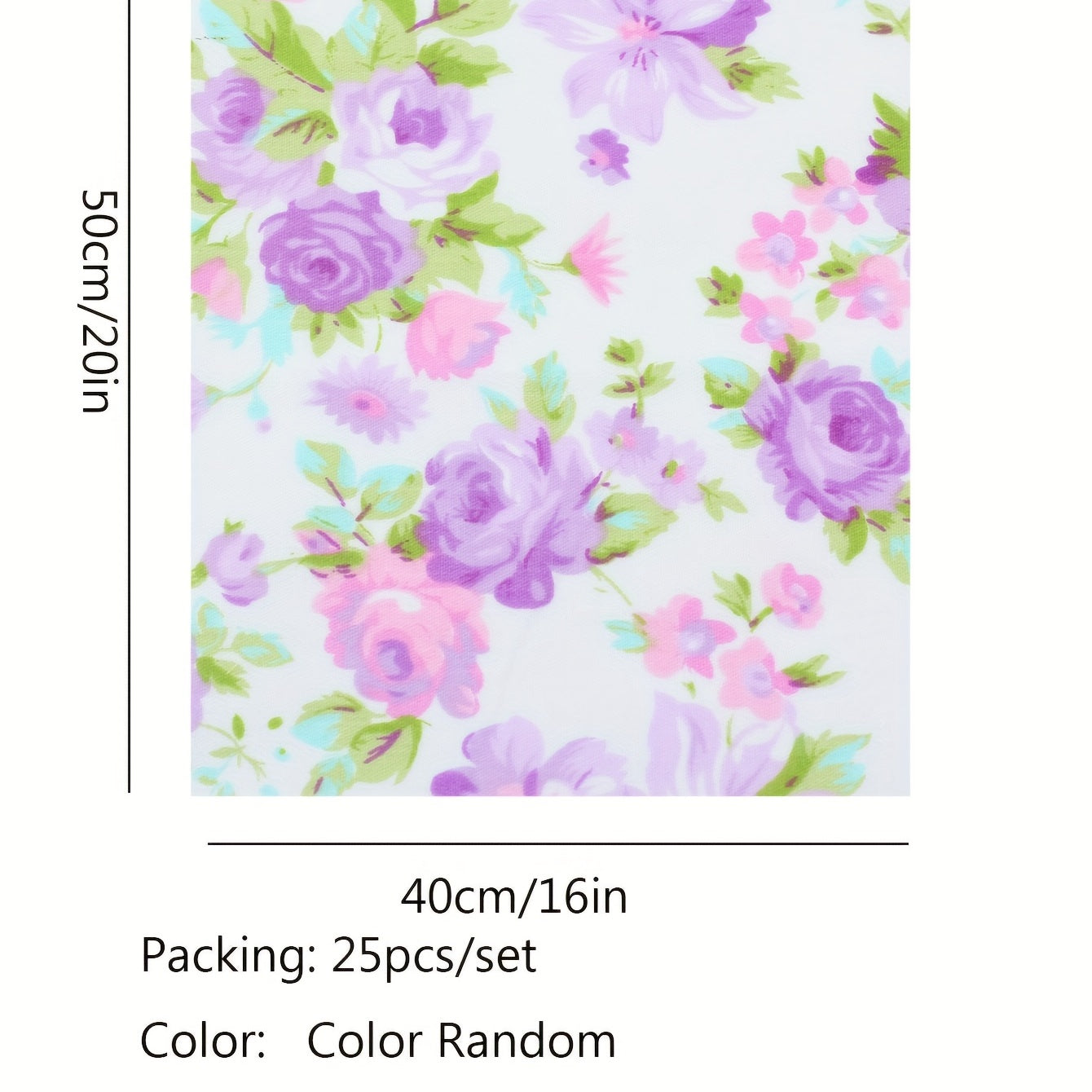 25pcs Random Patchwork DIY Quilted Fabric Set for Clothing and Home Decor