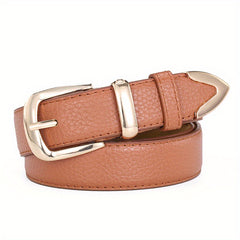 Vintage Pin Buckle Belt PU Coat Girdle Jeans Pants Belt Women