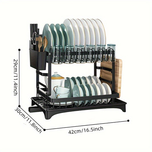 Tabletop Drain Dish Rack Kitchen Organizer