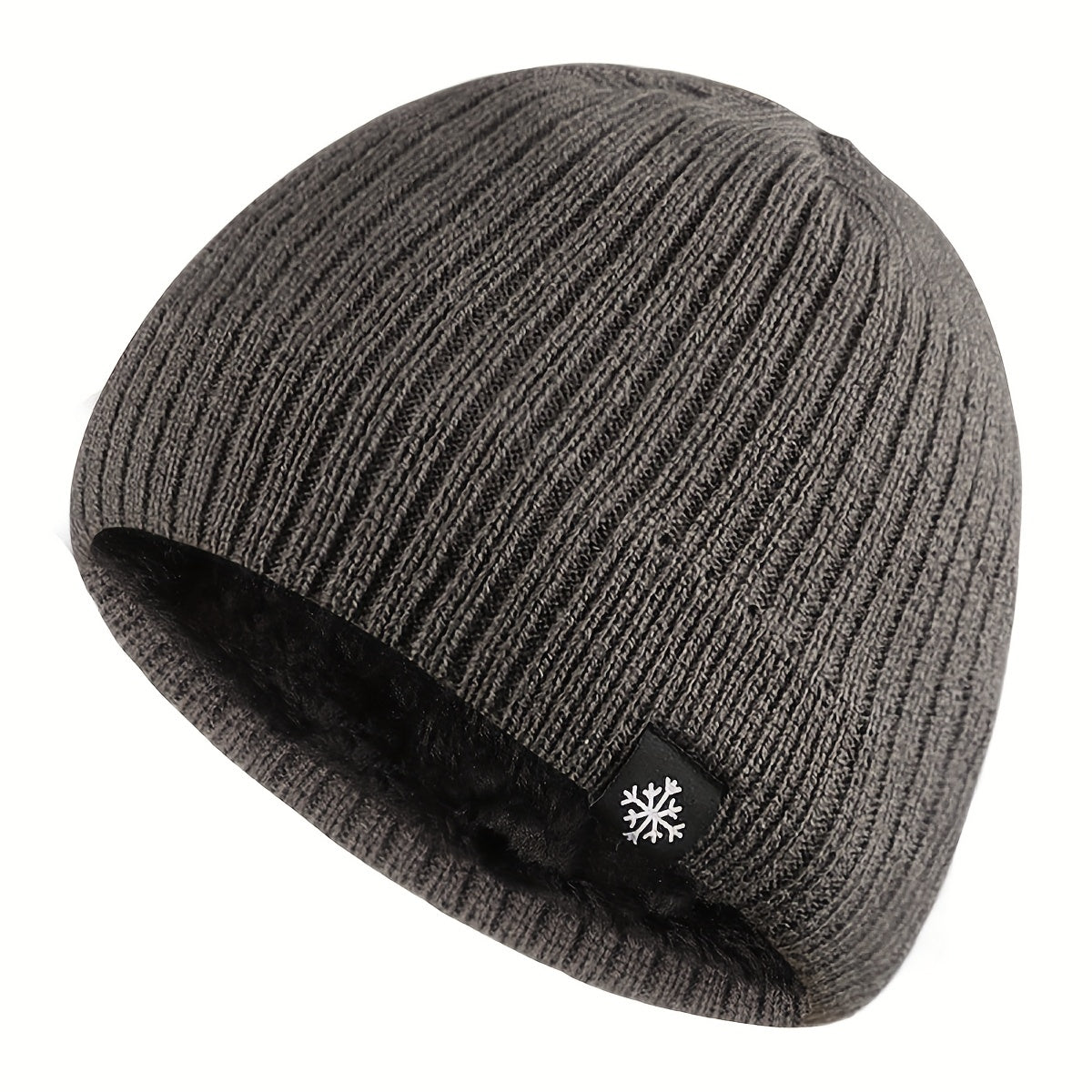 Men's Casual Velvet Knitted Hat Windproof Warm Woolen Hat