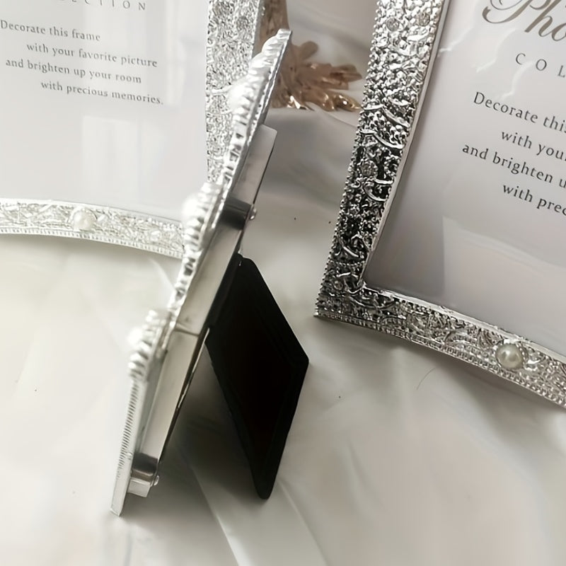 Gorgeous Faux Pearl Photo Frame for Home Decor with Inner Paper