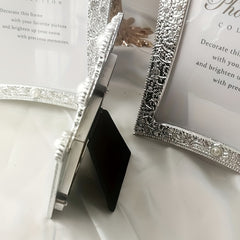 Gorgeous Faux Pearl Photo Frame for Home Decor with Inner Paper