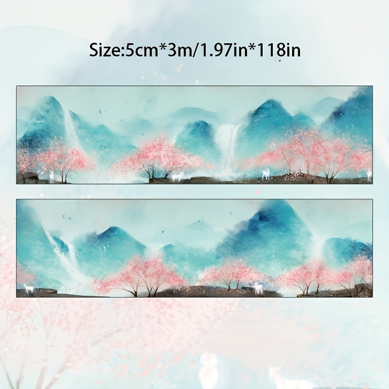 Landscape Washi Paper Stickers Pack 3m
