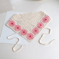 Boho Crochet Bandana Elastic Flower Headband Hair Accessory