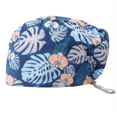 Cartoon Print Work Cap For Men & Women Adjustable Nurse Cap