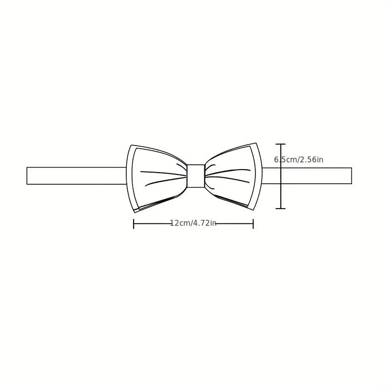 Double Layer Wedding Bow Tie for Men Business Groom Wine Red