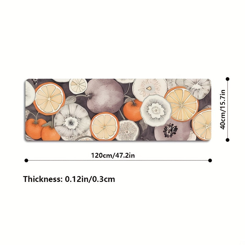 Fruit Pattern Kitchen Mat Non Slip & Waterproof