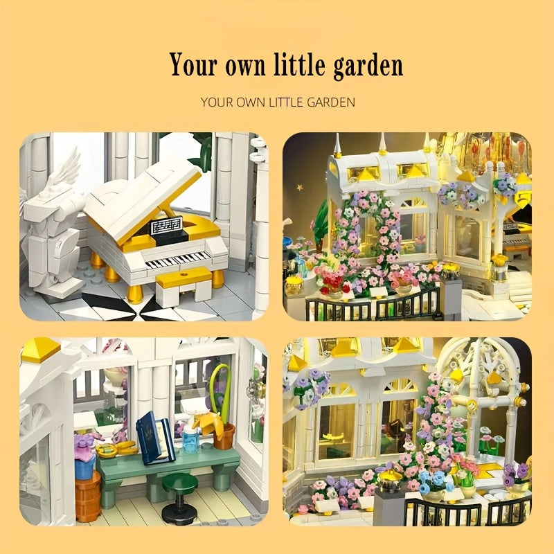 Micro Particle Flower Shop Model Puzzle Toy Set