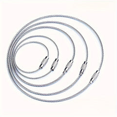 20pcs Stainless Steel Wire Keychain for Camping and Luggage