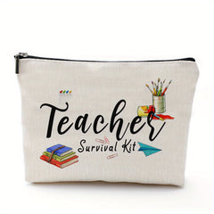 Students Thank Teachers Gift Stationery Bag Waterproof Zipper Makeup Bag