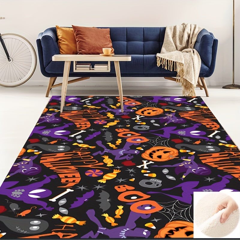 Halloween Pumpkin Print Rug for Living Room Floor