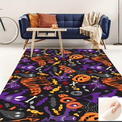 Halloween Pumpkin Print Rug for Living Room Floor