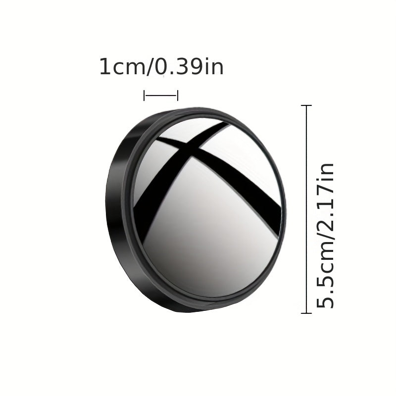 2PCS Car Blind Spot Mirrors 360 Adjustable Wide Angle View Safe Reversing