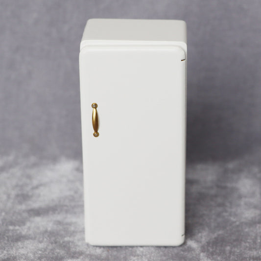 1:12 Scale Green Wooden Refrigerator Model Vintage Style for Kitchen Decor