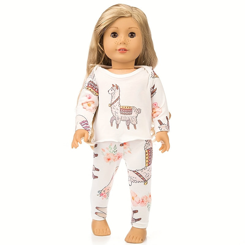 Lamb Pattern Doll Clothes Set for 17 inch Dolls