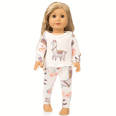 Lamb Pattern Doll Clothes Set for 17 inch Dolls