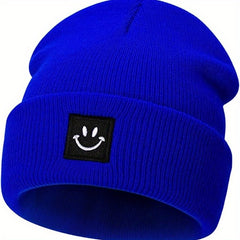 Winter Happy Face Knitted Hat Soft Beanie For Men And Women