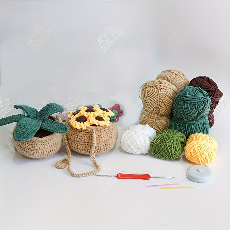 Crochet Yarn Potting Material Package Beginner Crochet Kit