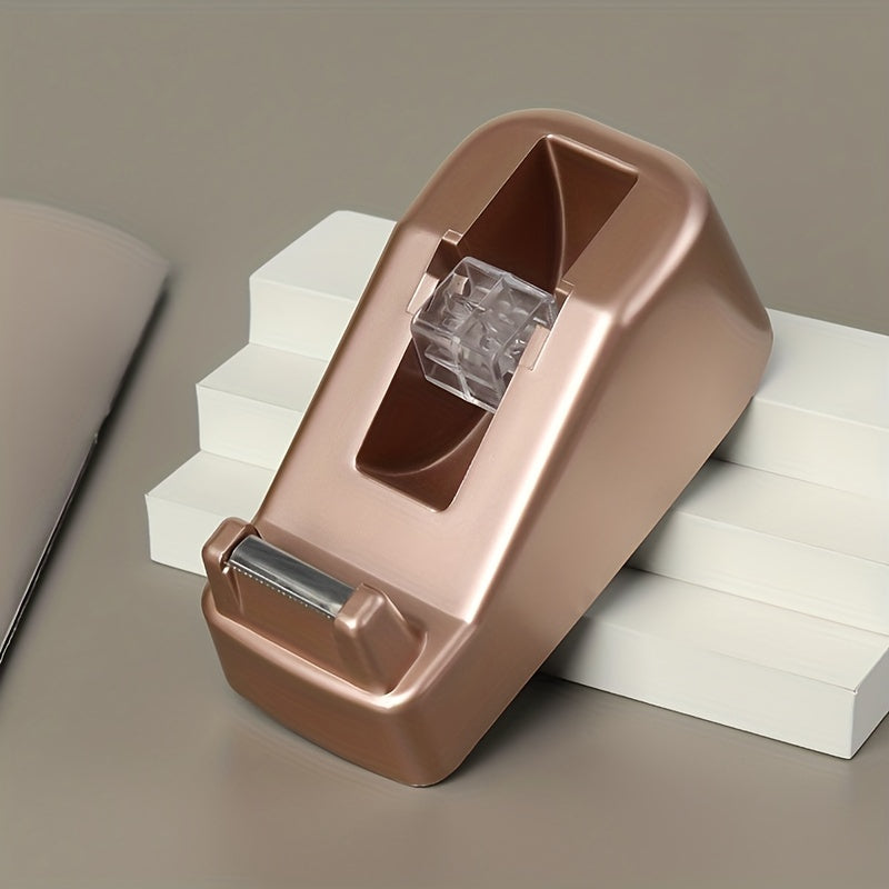 Retro Golden Desk Tape Dispenser with Non Skid Base