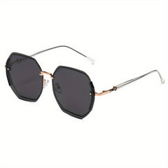 Men Hexagon Frame Sunglasses UV Summer Sunglasses