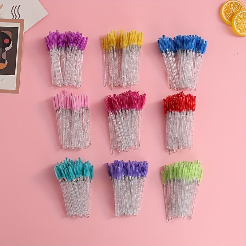 50PCS Eyelash Brush Mascara Wands Makeup Brushes Applicators Kits