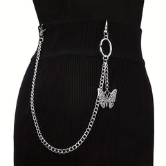 Butterfly Pants Chain Waist Chain Hollowed Out Butterfly Clothe Accessory Chain