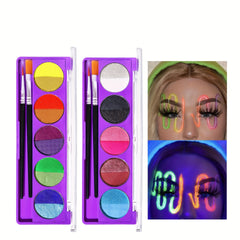 UV Water Soluble Body Paint Halloween Makeup Palette