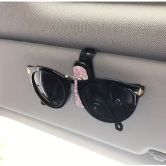 Car Sunglasses Clip Soft Ceramic Artificial Diamond Female Car Visor Clip