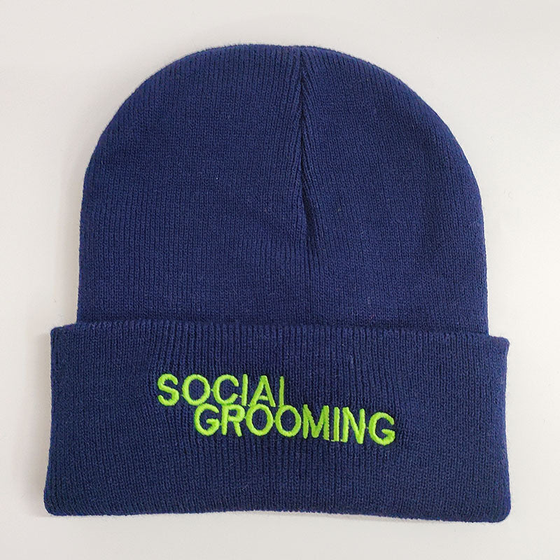 Letter Embroidered Knitted Hat Brimless Unisex Cap