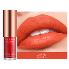 Matte Lip Glaze Lipstick Lip Cheek Blush Dual use Velvet Texture Blush