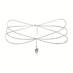 Shell Tassel Boho Waist Chain Three Layer Metal Belly Chain