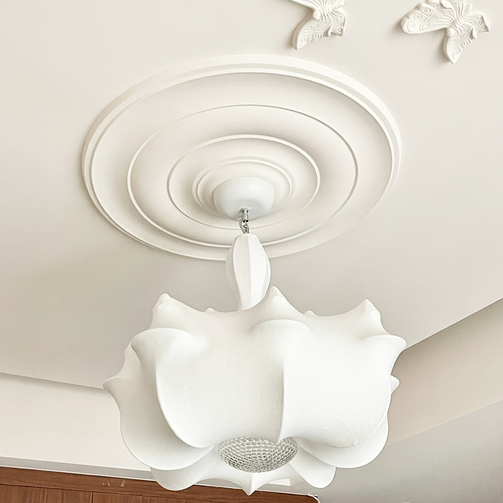 Round Ceiling Plaster Chandelier Base Crystal Lamp Mold
