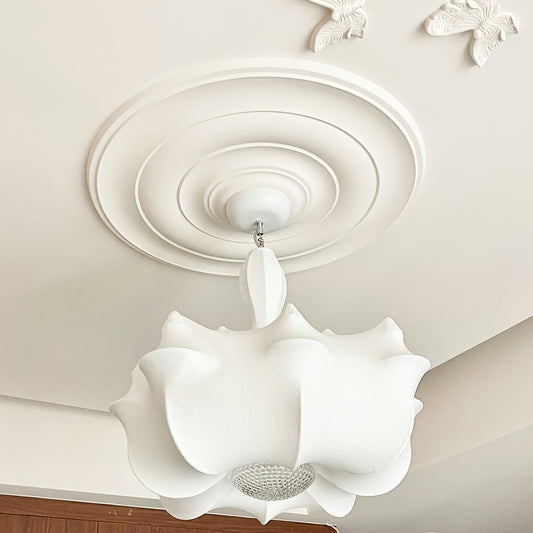 Round Ceiling Plaster Chandelier Base Crystal Lamp Mold