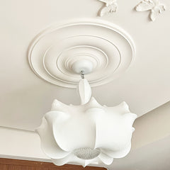 Round Ceiling Plaster Chandelier Base Crystal Lamp Mold