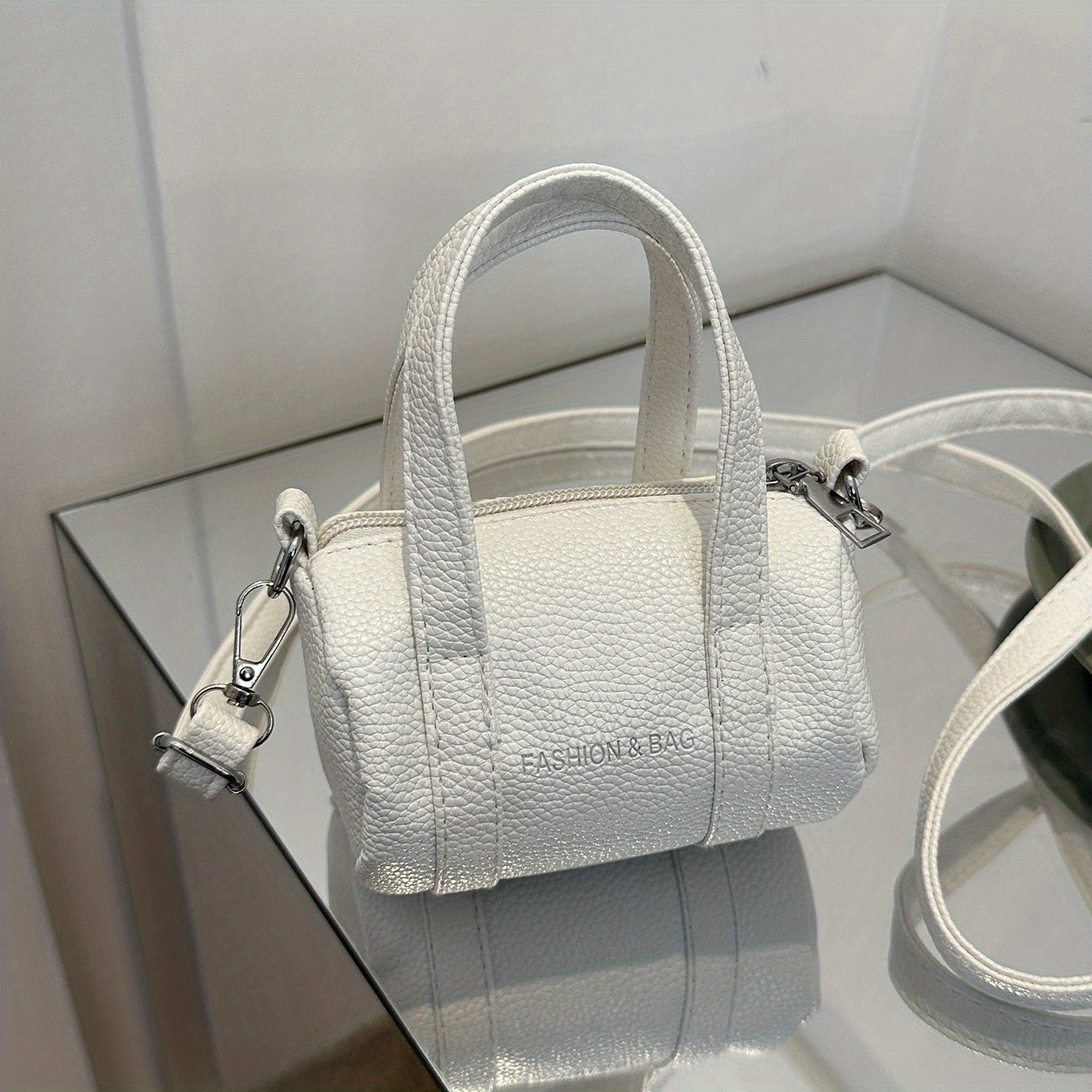 Mini Crossbody Boston Bag PU Shoulder Satchel Women's Casual Handbag