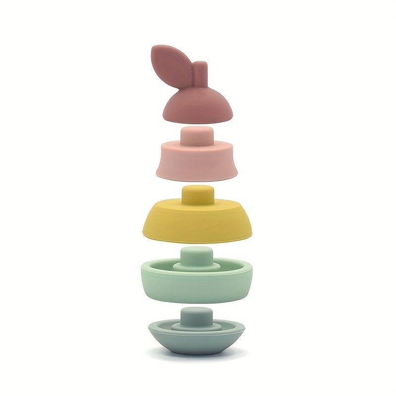 Silicone Fruit Shape Building Blocks & Nesting Toys