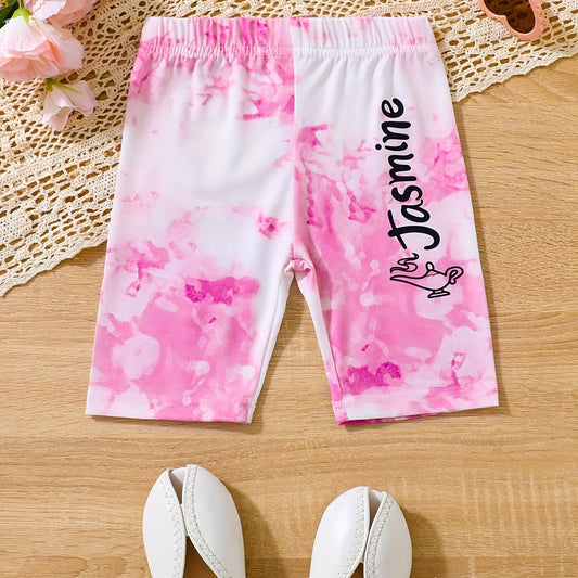 Kid Girl's Bow Graphic Cropped Leggings