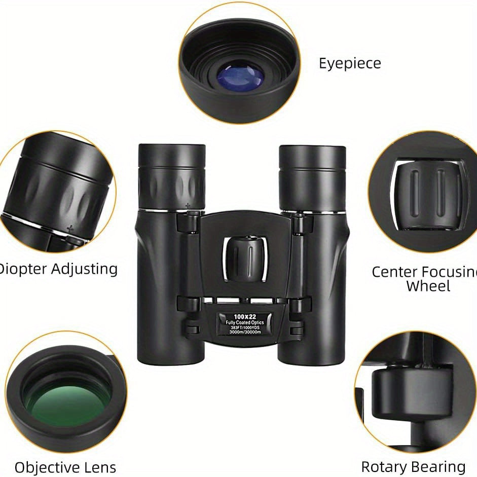 Waterproof HD Telescope Phone Binoculars For Camping Hiking Concert