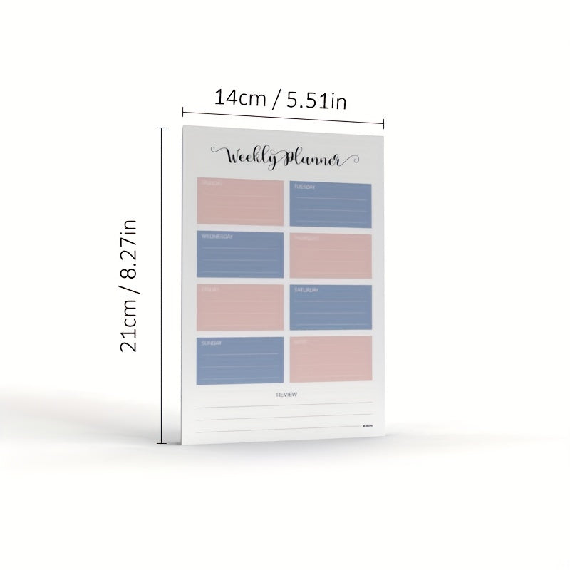 Plaid Pink Flip Up Planner 60 Sheets Daily Weekly Anniversary Story Book