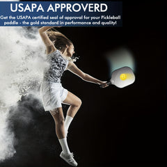 USAPA Approved Carbon Fiberglass Pickle Ball Paddle Set With 4 Balls