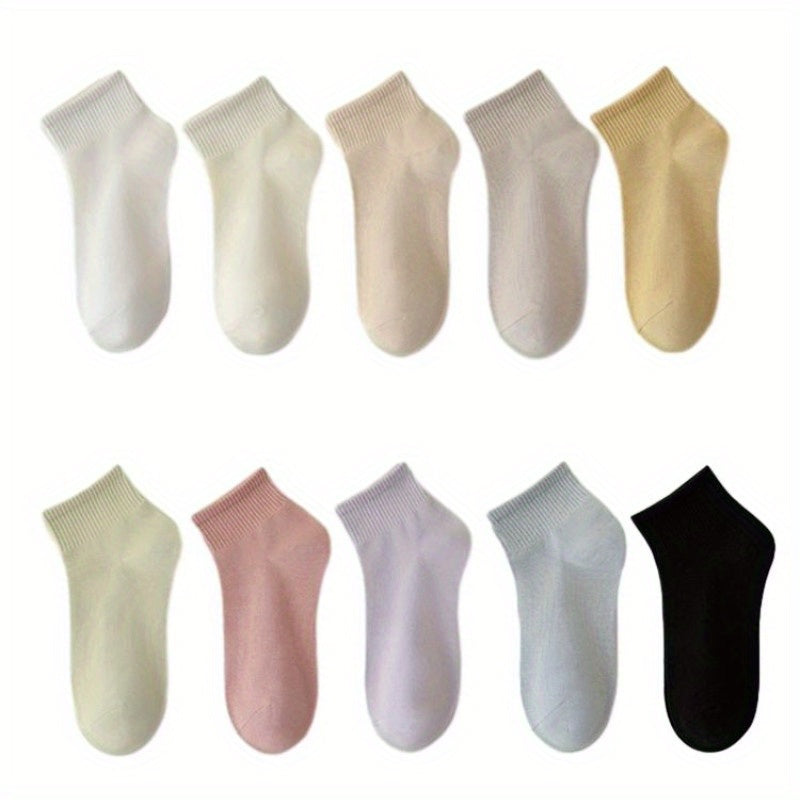 10 Pairs Soft & Comfy All-match Short Socks Women's Stockings