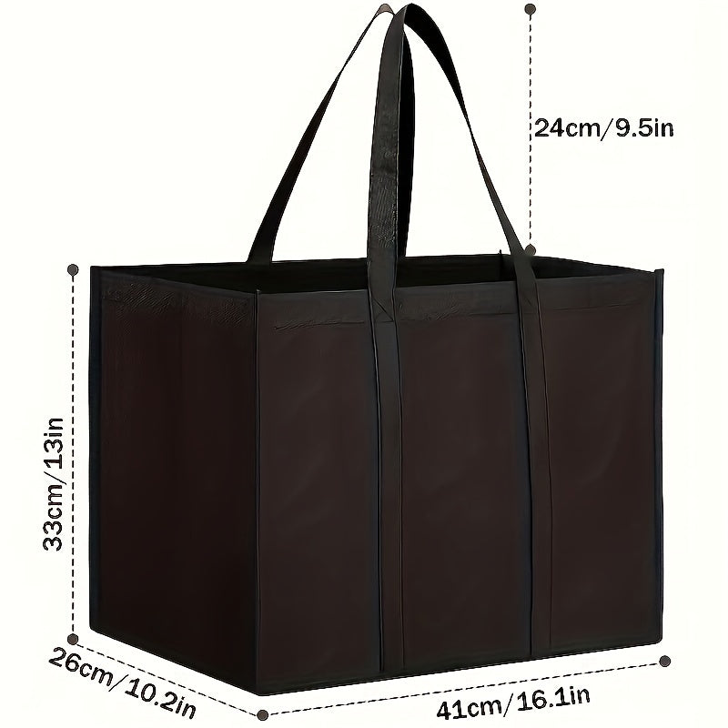 Non-woven Reusable Storage Bag Large Foldable Tote with Long Handle