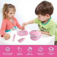 9pcs Plastic Dentist Simulation Game Set Medical Kit Children's Pretend Play Toy