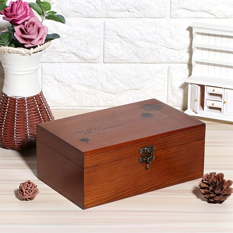 Vintage Wooden Sewing Box DIY Sewing Tools Solid Wood Needle And Thread Storage