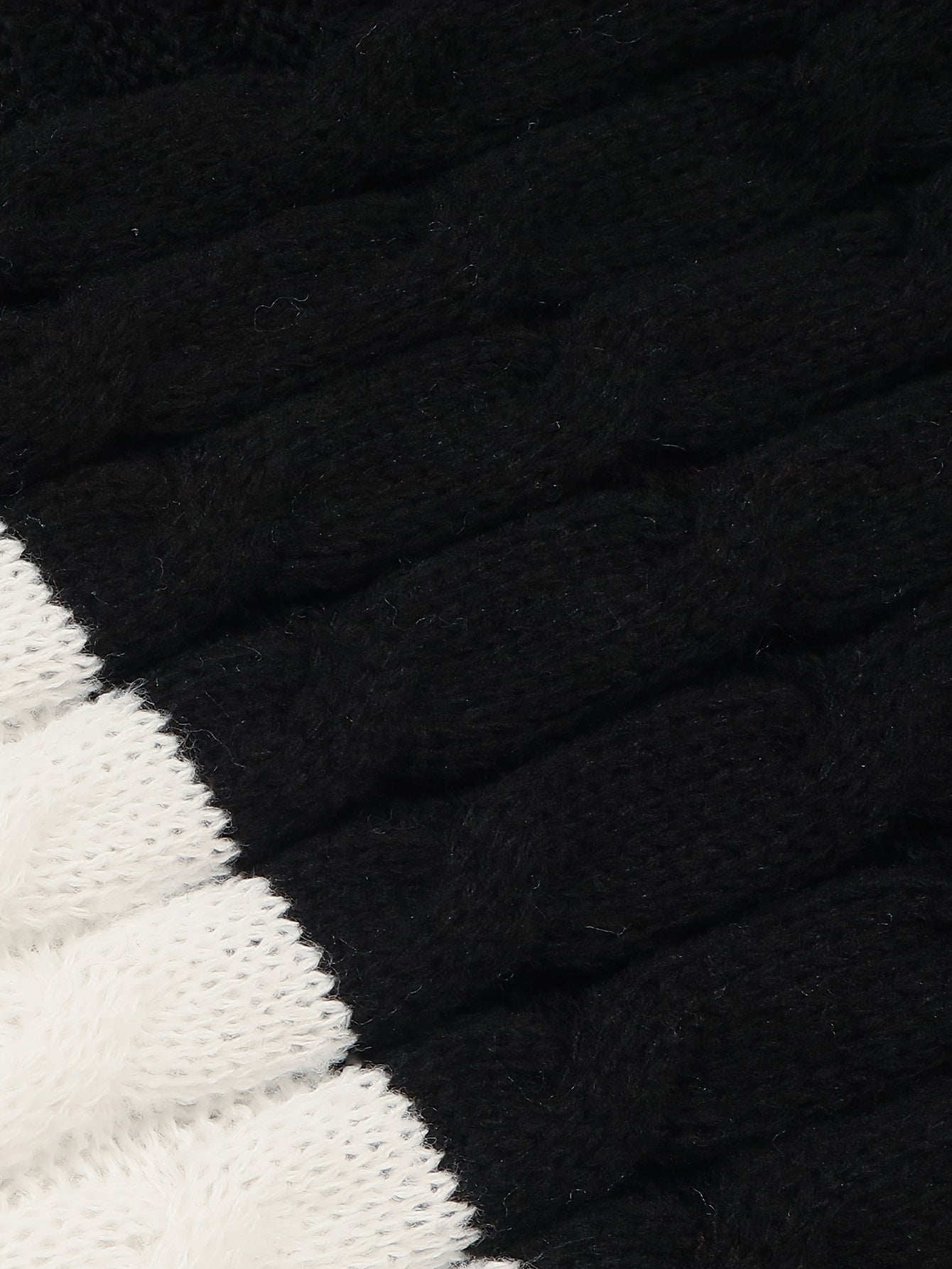  Colorblock Cable Long Sleeve Open Front Cardigan
