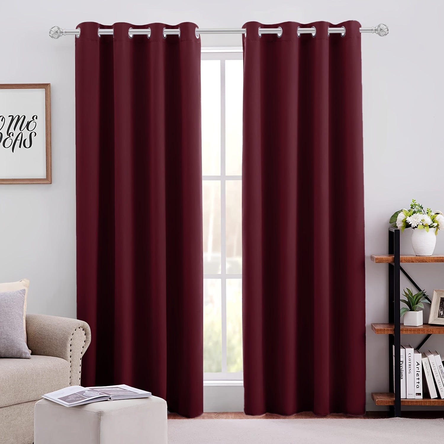 Blackout Curtain Thermal Insulated Room Darkening Study Bedroom