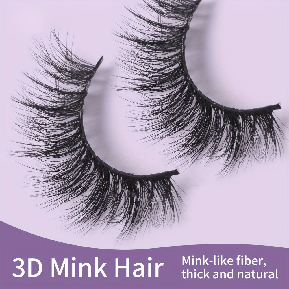 7 Pairs 3D Faux Mink Hair False Eyelashes Wispy Fluffy Extension