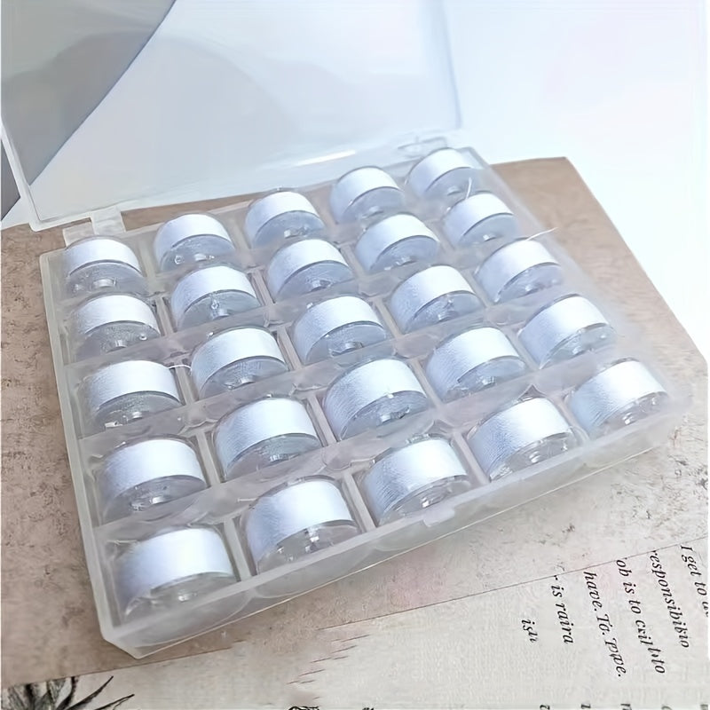 25pcs Sewing Machine Bobbin Thread With Storage Box DIY Thread Sewing Thread Kit