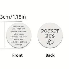 Men's Stainless Steel Pocket Hug Coin Gift