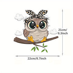 1pc Owl Animal Iron On Patches for DIY Heat Transfer Clothes TShirt
